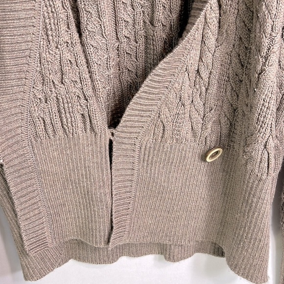 St John Sport Cable Knit Wrap Cardigan Sweater size S - Picture 6 of 10